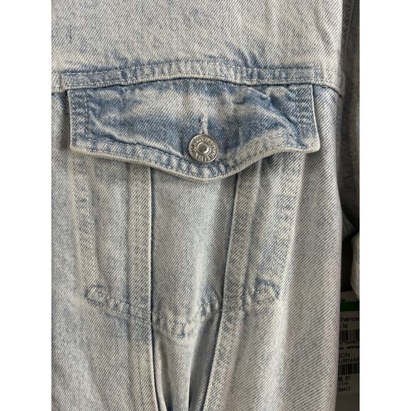 7 FOR ALL MANKIND DENIM LUSTRE BALLOON SLEEVE JUMPSUIT.  Size Small. NWOT - Picture 5 of 11